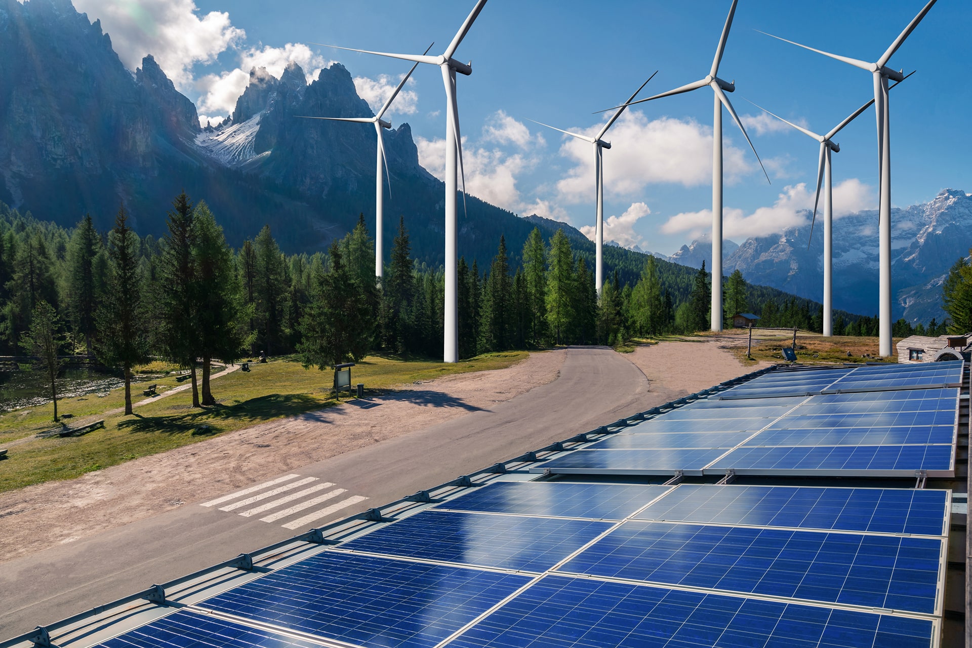 solar-panel-wind-turbine-farm-clean-energy